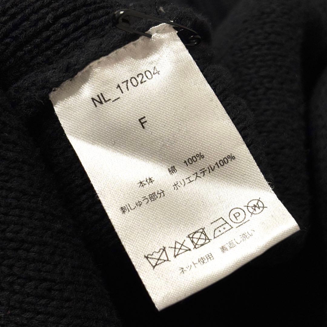 NIL DUE / NIL UN　EMBROIDERY KNIT HOODIE