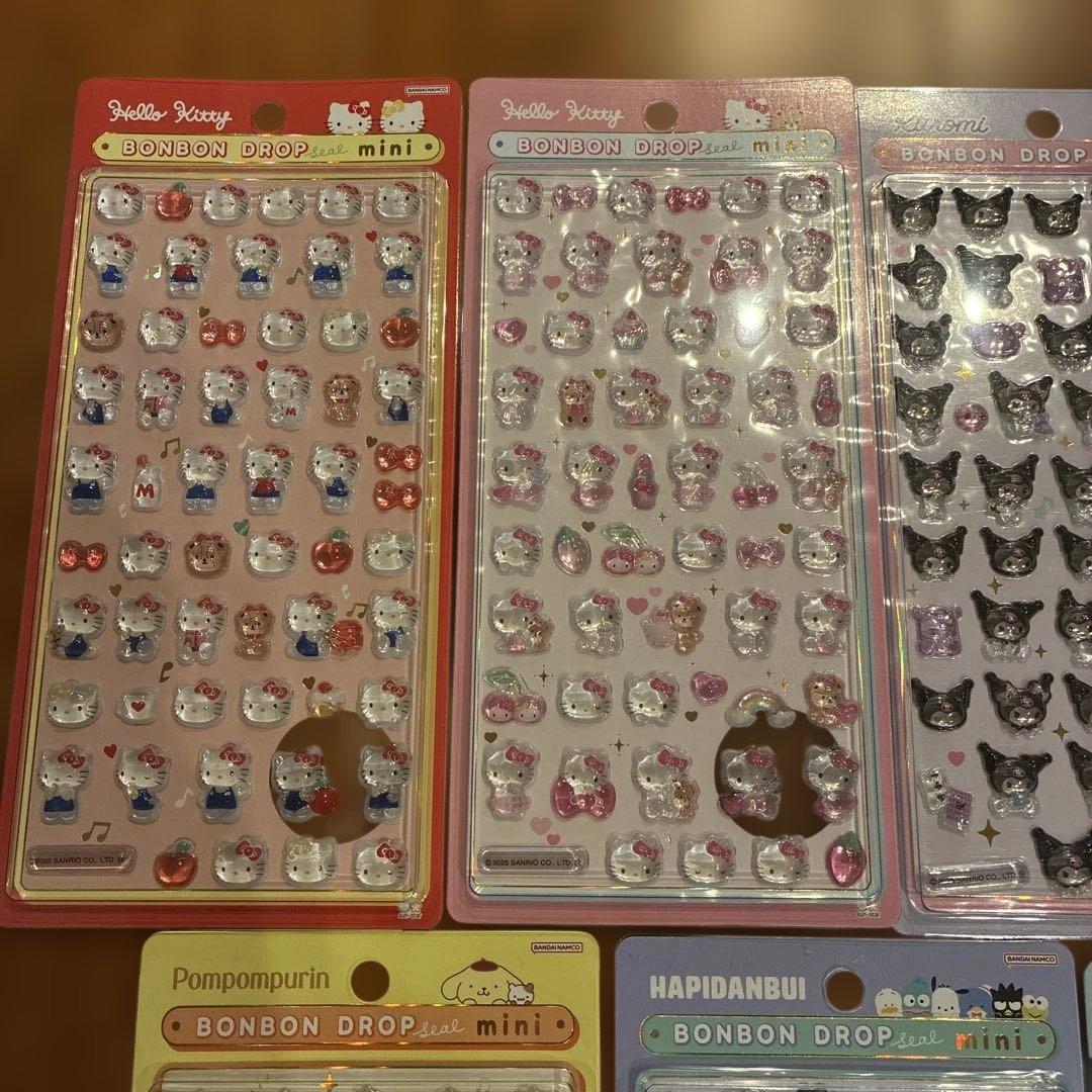正規品　サンリオミニボンボンドロップシール 7枚セット