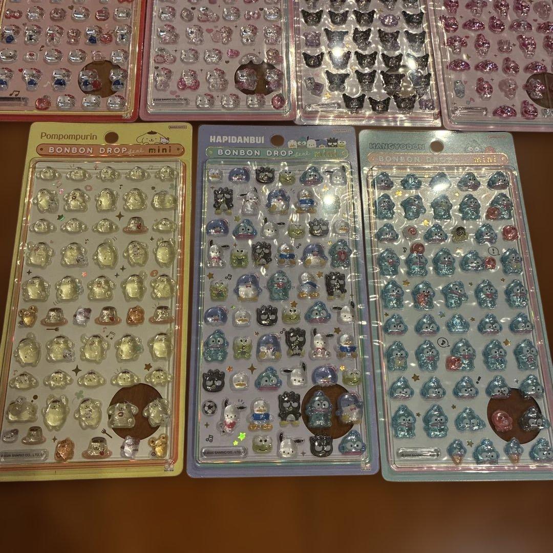 正規品　サンリオミニボンボンドロップシール 7枚セット