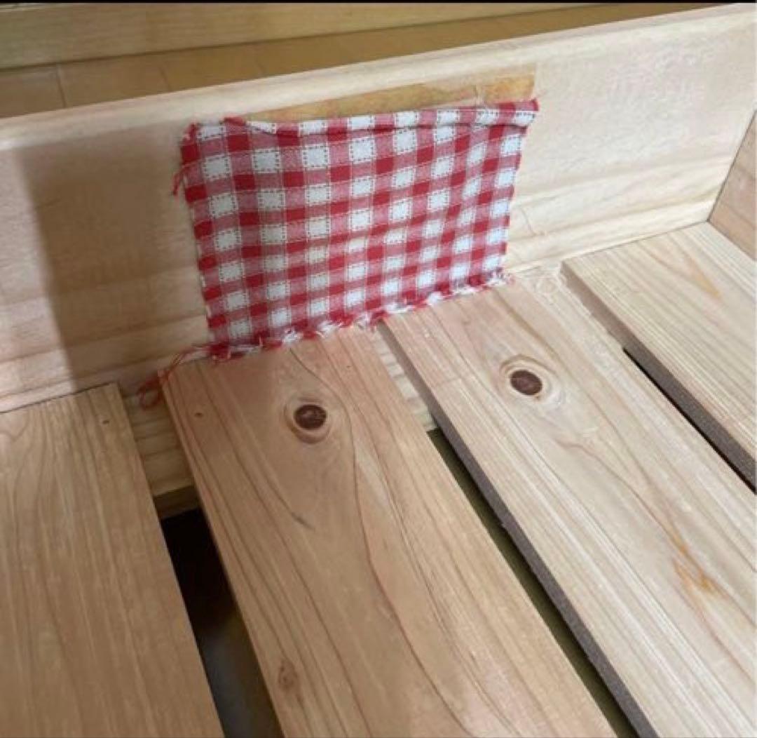 ベット下収納① 押入れ収納　衣装収納　アメリカンカントリー　ハート　パイン材