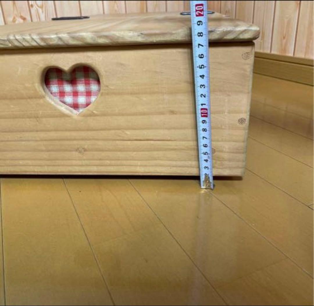ベット下収納① 押入れ収納　衣装収納　アメリカンカントリー　ハート　パイン材
