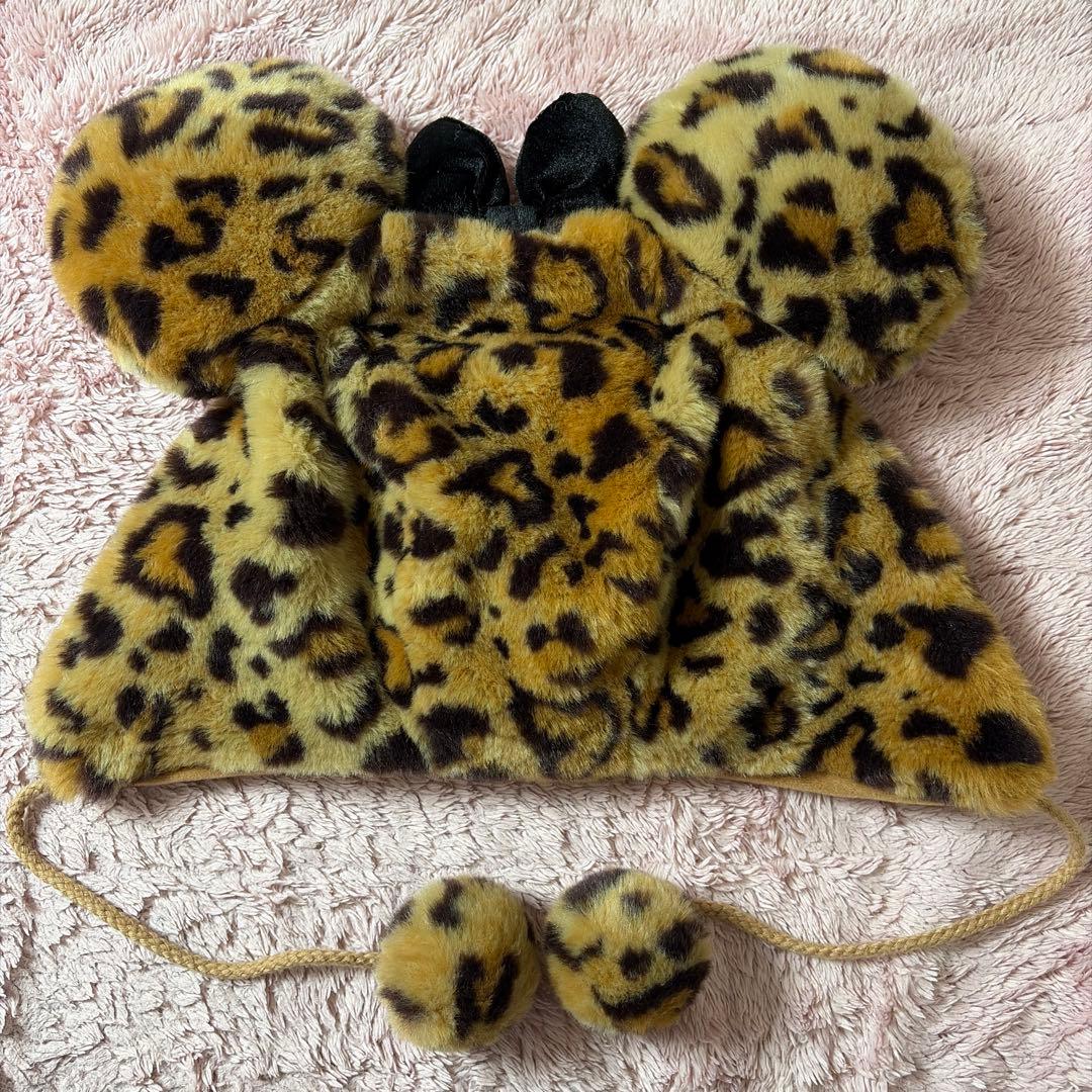 【レア‼️】ディズニー ミニー ヒョウ柄 ファンキャップ 茶色