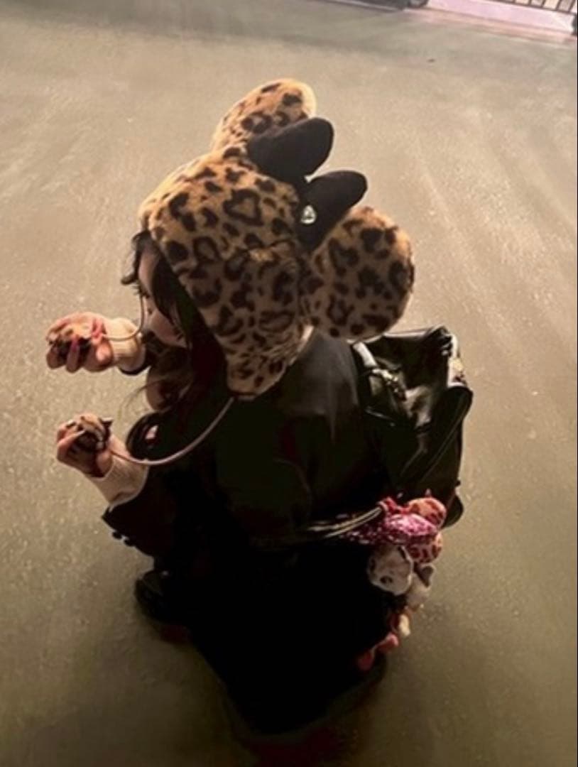 【レア‼️】ディズニー ミニー ヒョウ柄 ファンキャップ 茶色