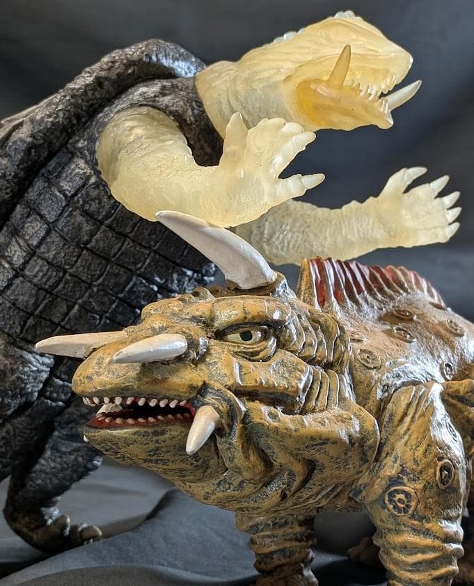 スケスケ頭ガメラ＆ジャイガー（エクスプラス）ソフビフィギュア２体セット