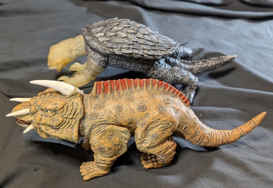 スケスケ頭ガメラ＆ジャイガー（エクスプラス）ソフビフィギュア２体セット