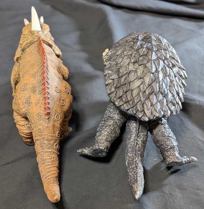 スケスケ頭ガメラ＆ジャイガー（エクスプラス）ソフビフィギュア２体セット