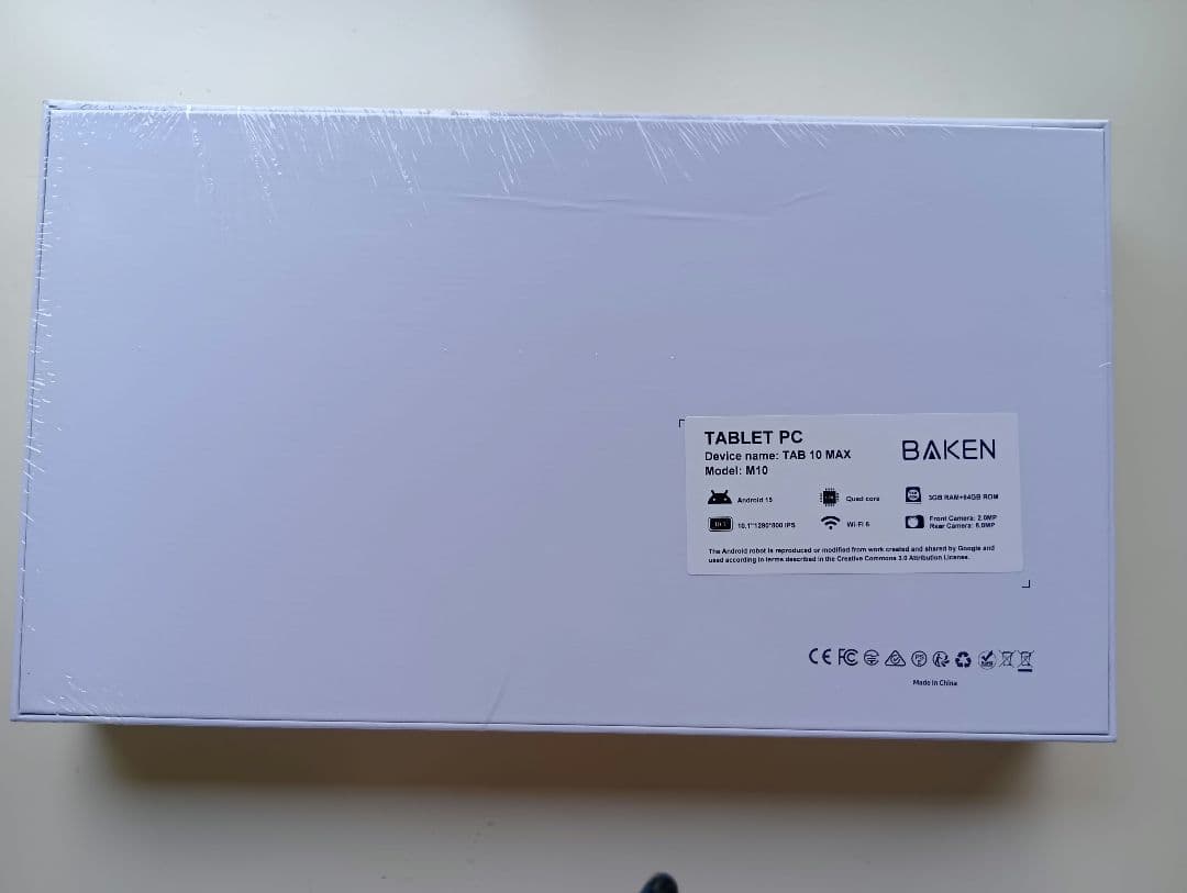 未開封・Android 14タブレット デュアルカメラ3GB 64GBフルセット