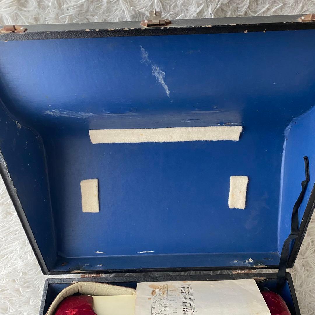 ヤマハ　アコーディオン　赤　ケース付き　動作未確認　ジャンク