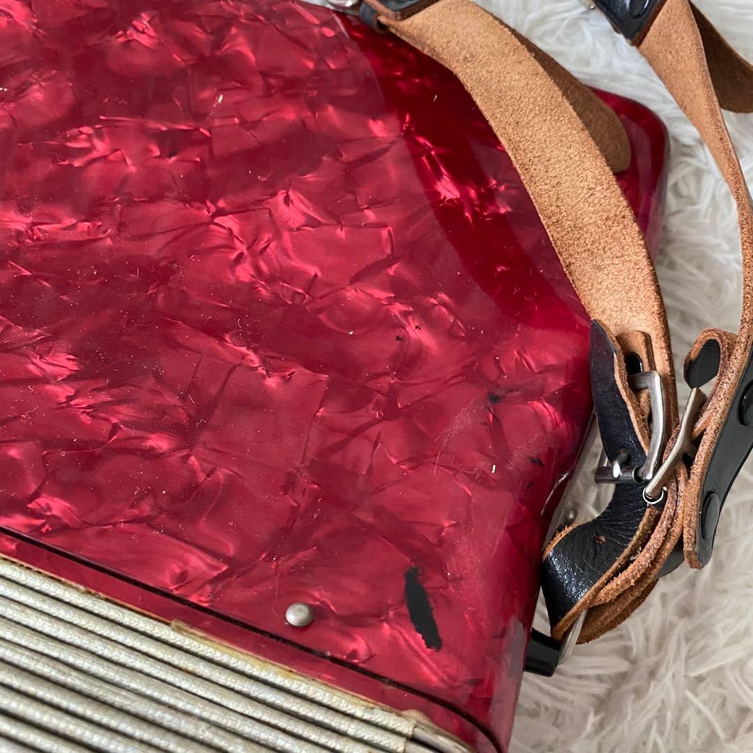 ヤマハ　アコーディオン　赤　ケース付き　動作未確認　ジャンク