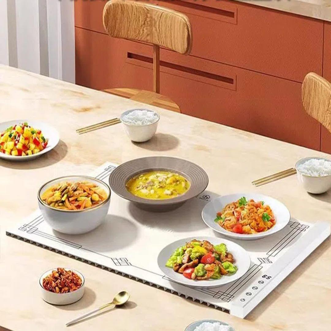 シリコン保温プレート ホワイト ウォーミングボード ダイニングプレート