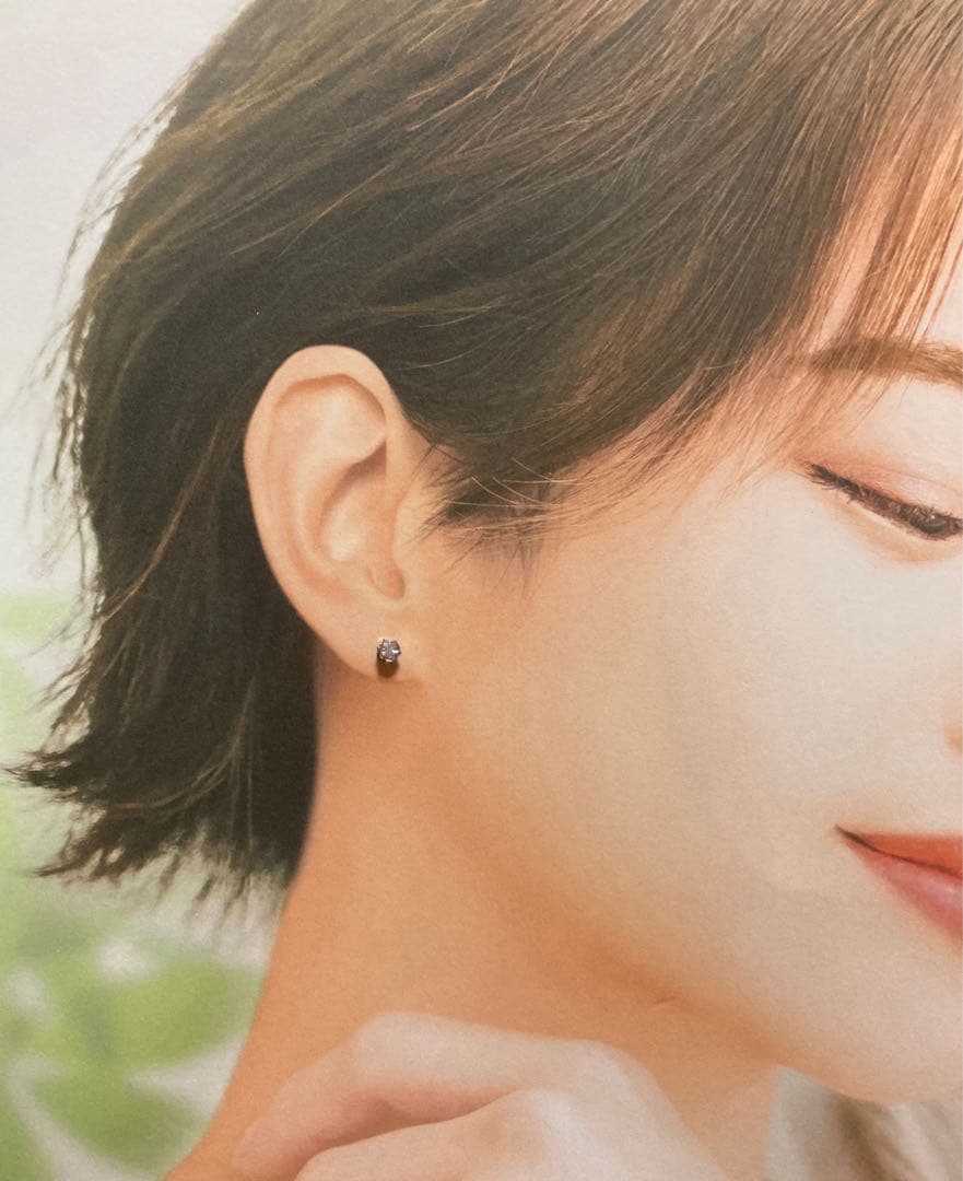 天然石 モルガナイト 4mm スタッドピアス サージカルステンレス シルバー