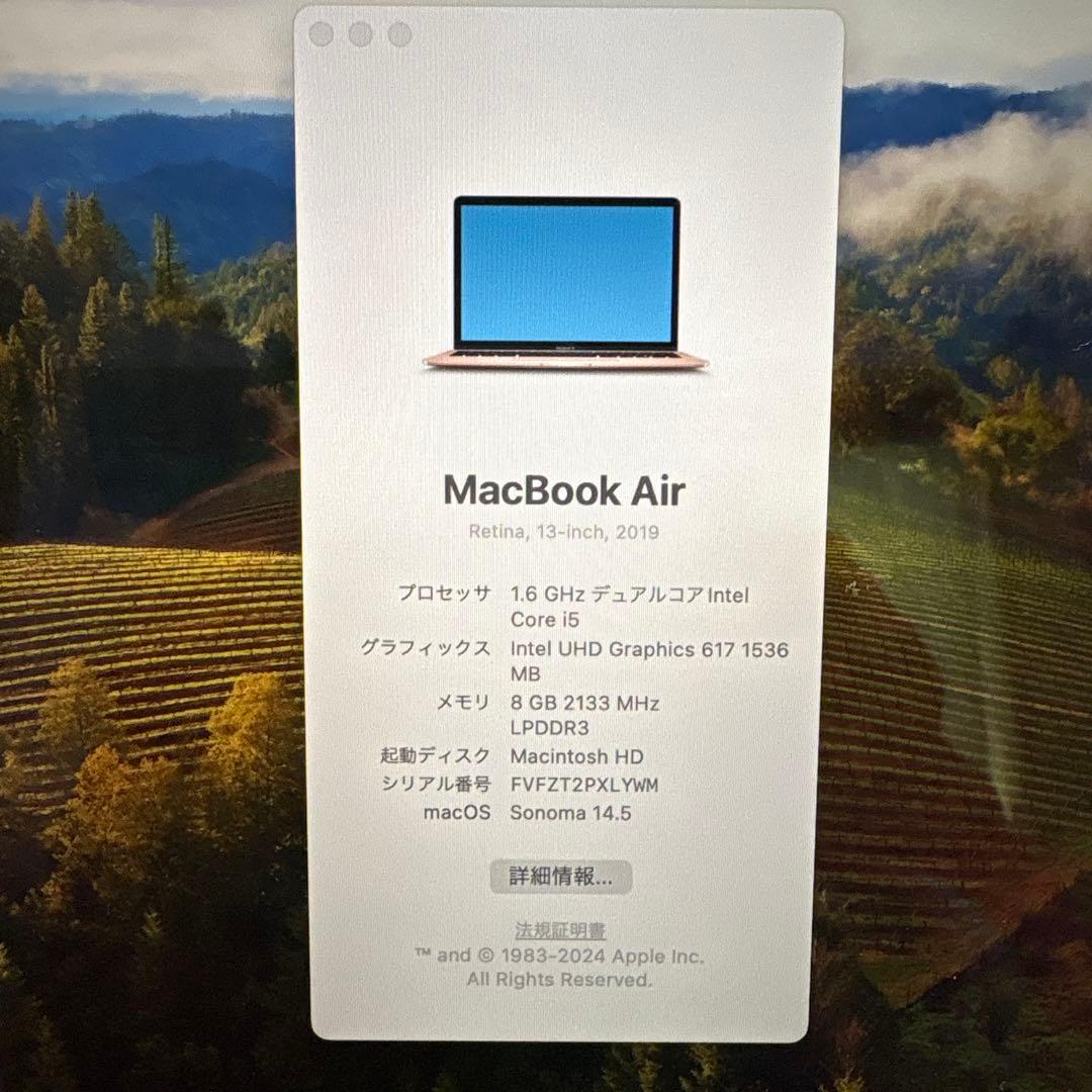 MacBook Air Retina 13インチ2019年 スペースグレイ