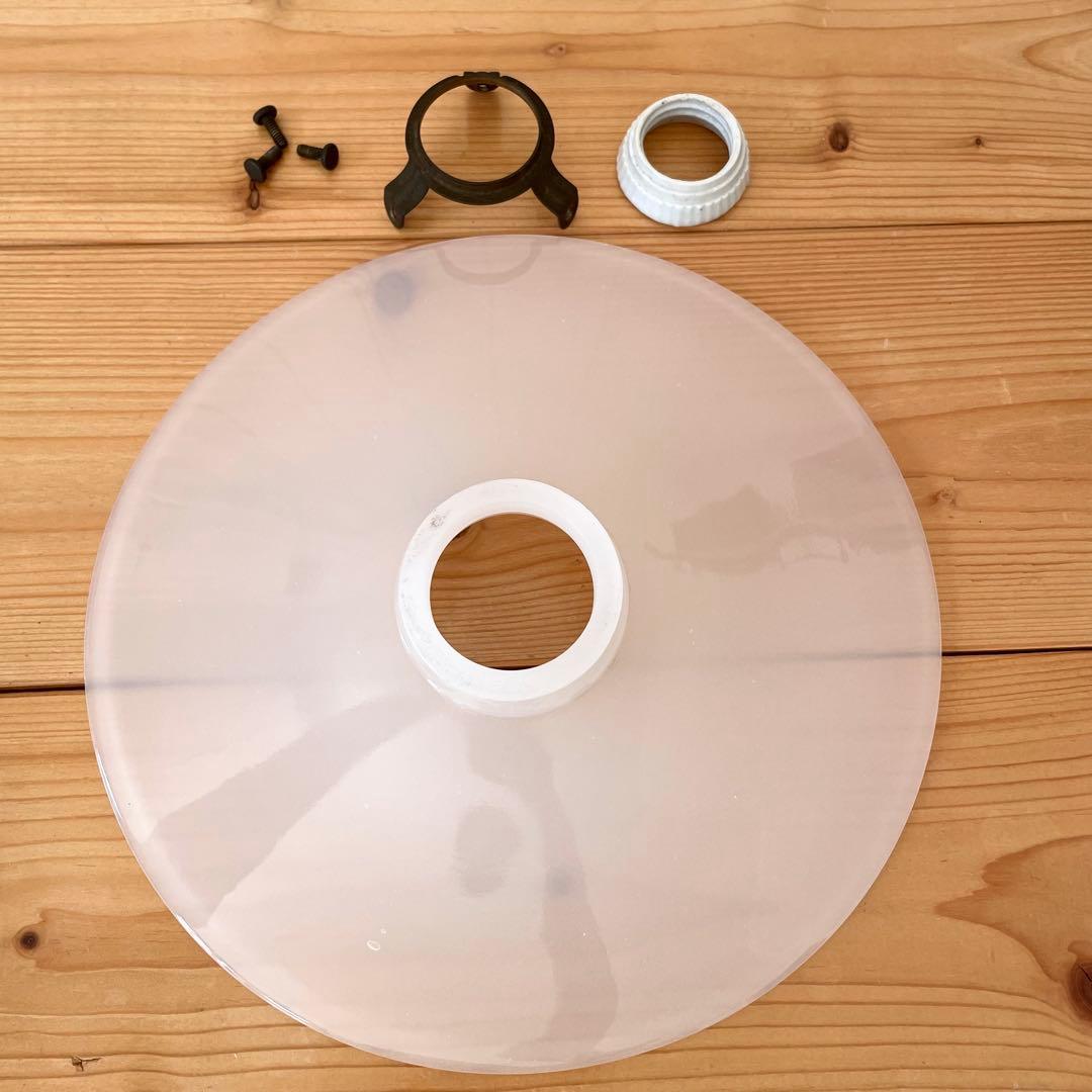 ペンダントライト　ミルクガラス製　昭和レトロ　23cm