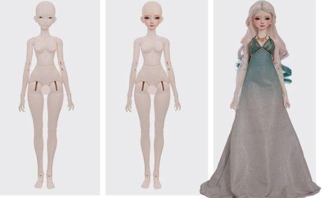 AX904 BJD 1/4 ドール本体 Qing 球体関節人形 ハンドメイド