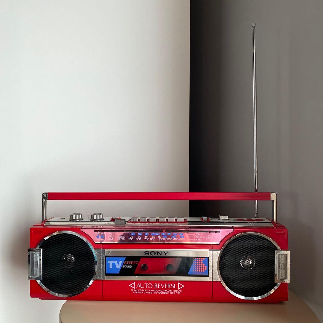SONY CFSV15 ラジカセ カセットテープ スピーカー ソニー レトロ