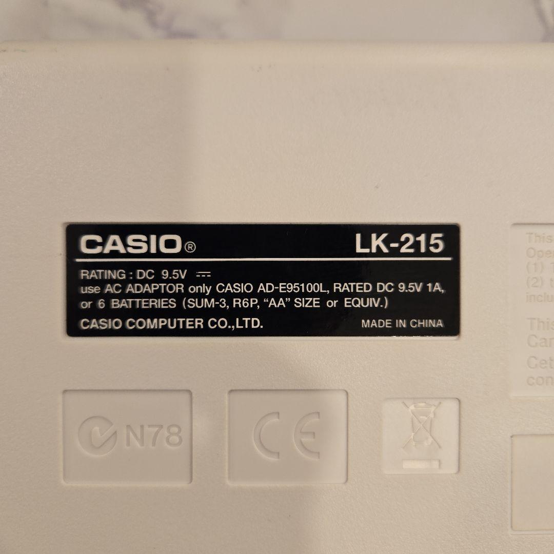 CASIO LK-215 電子キーボード 光ナビゲーション 61鍵