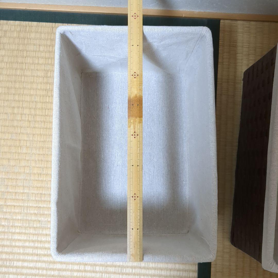 収納バスケットセット 内布付き カントリー 蓋付き収納ボックス マガジンラック