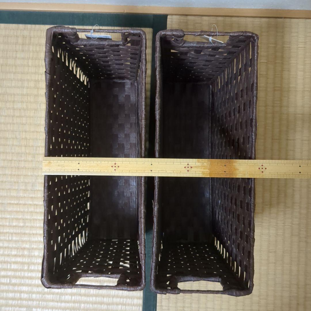 収納バスケットセット 内布付き カントリー 蓋付き収納ボックス マガジンラック