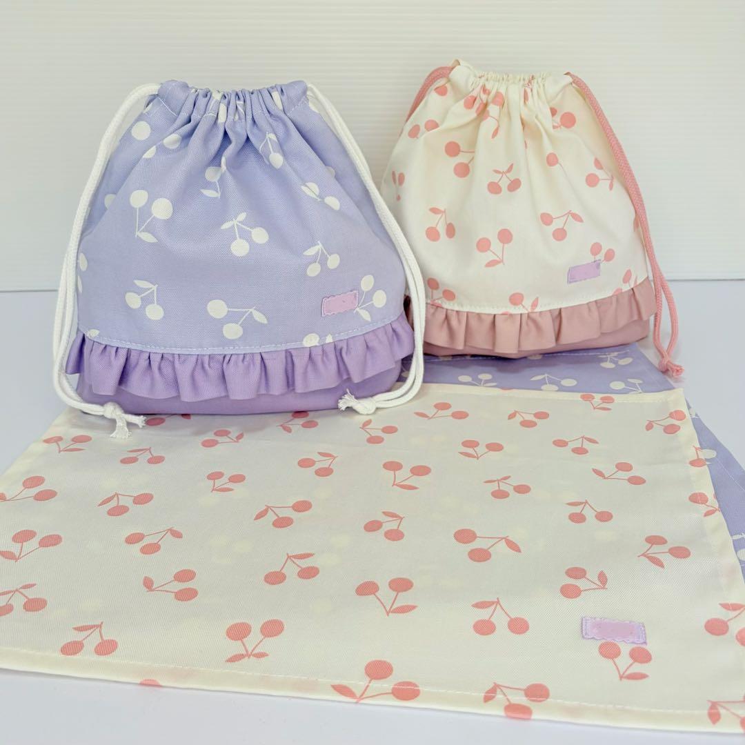 みき様　確認用　はたらく車　電車　さくらんぼ　ランチョンマット　弁当袋