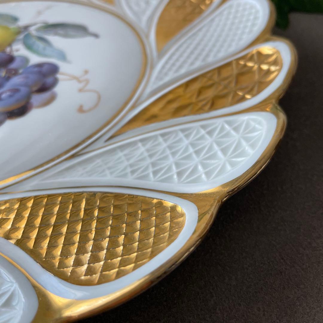 アンティークマイセン　フルーツ柄　飾り皿　②