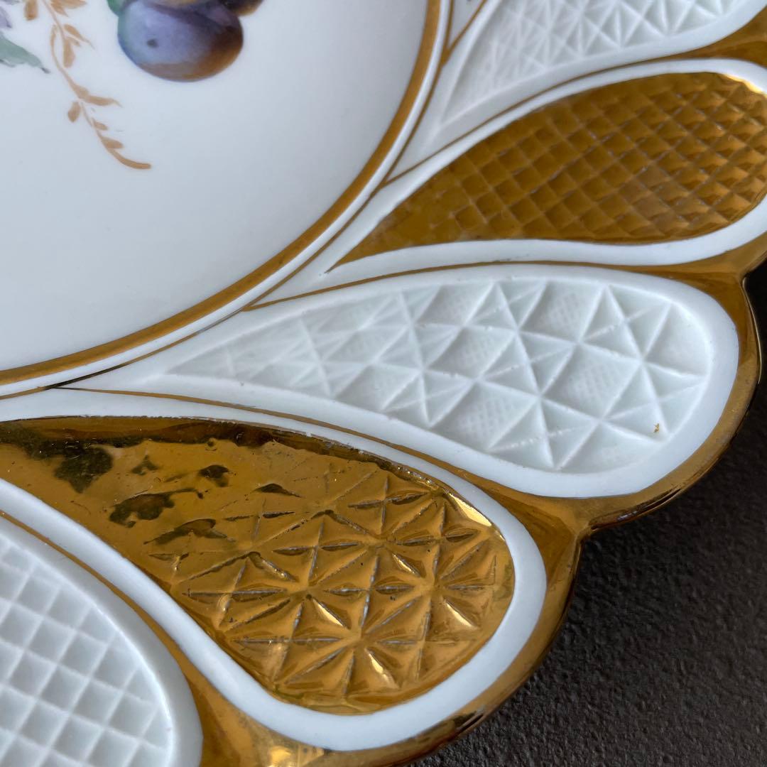 アンティークマイセン　フルーツ柄　飾り皿　②