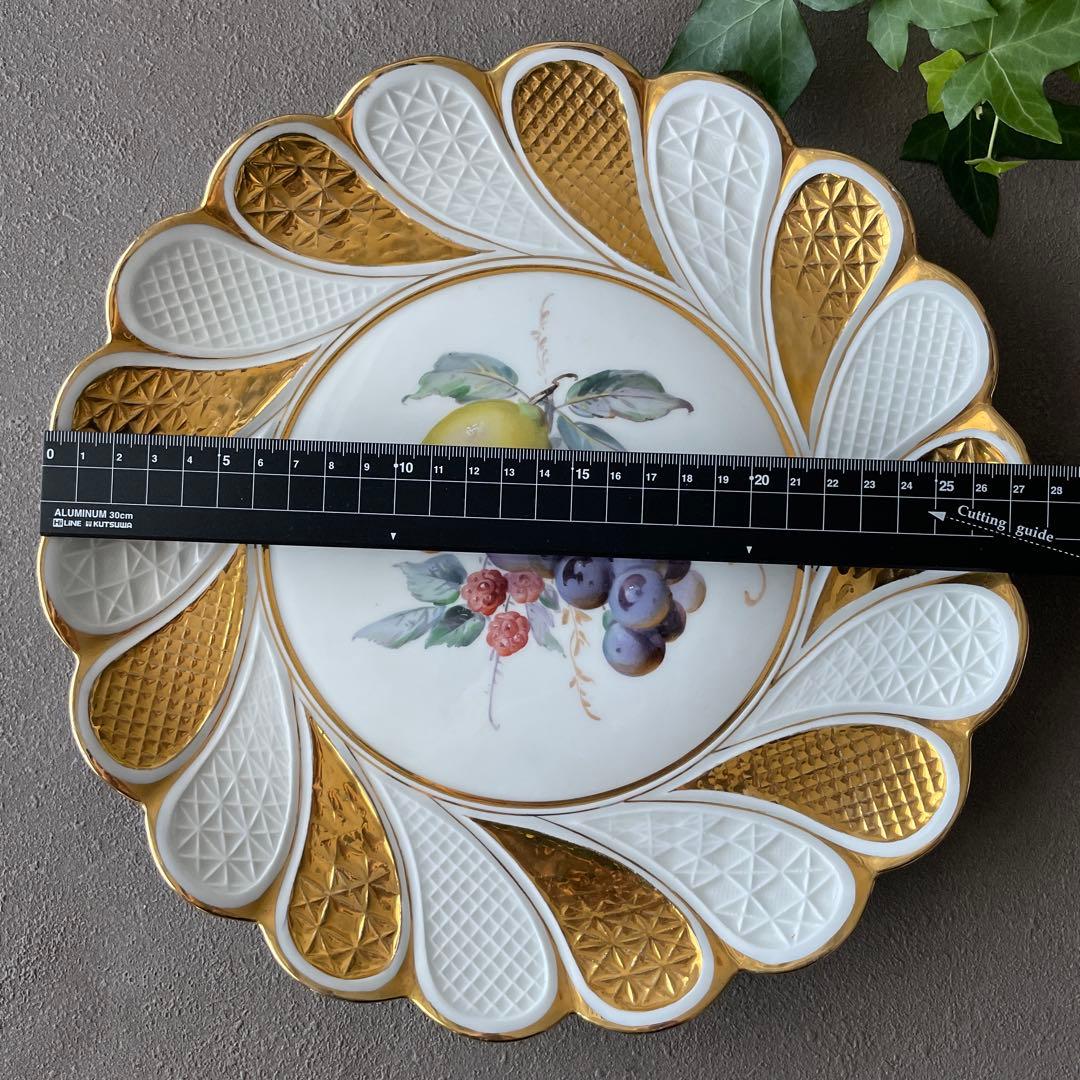 アンティークマイセン　フルーツ柄　飾り皿　②