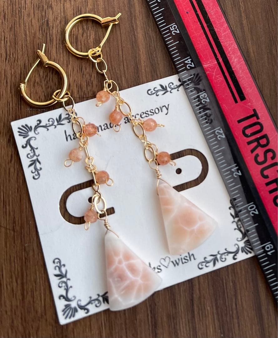 ピンクラリマー トムソナイトのピアスチャーム☆