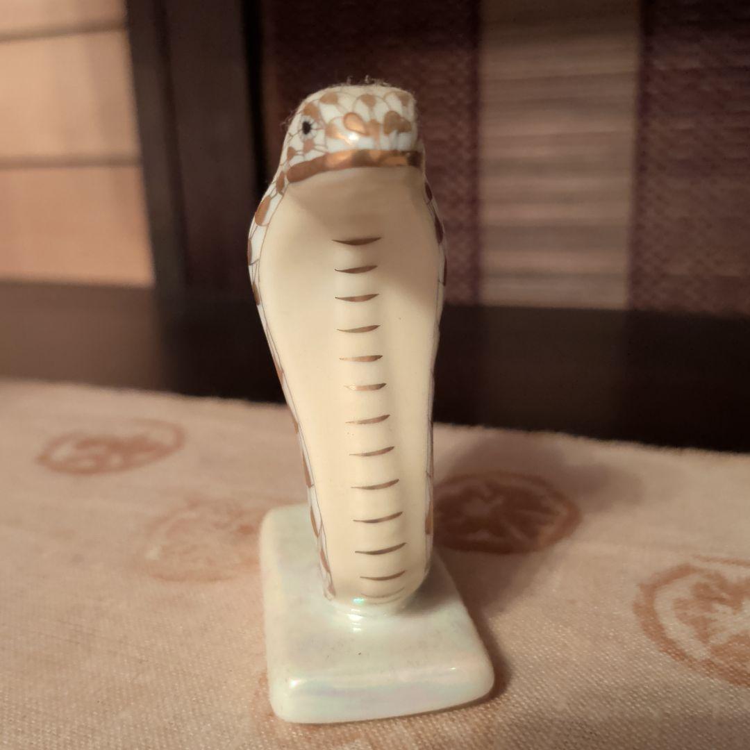 HEREND　ヘビの置物(ゴールド)干支