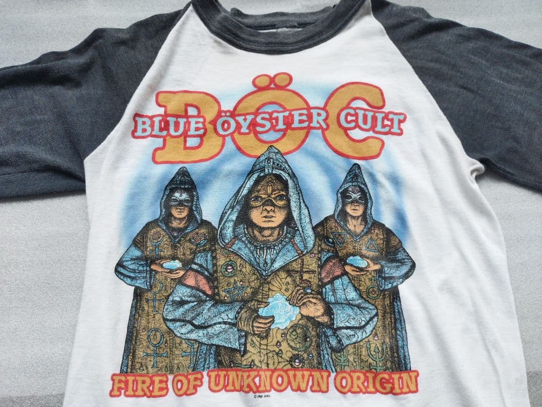80s Blue Oyster Cult ラグラン Tシャツ
