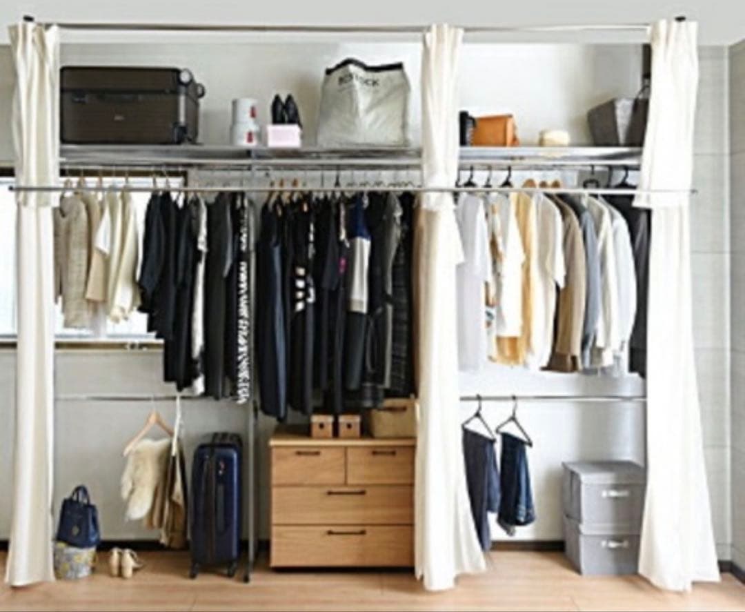 ツッパリクローゼットハンガーラックフロントハンガー付