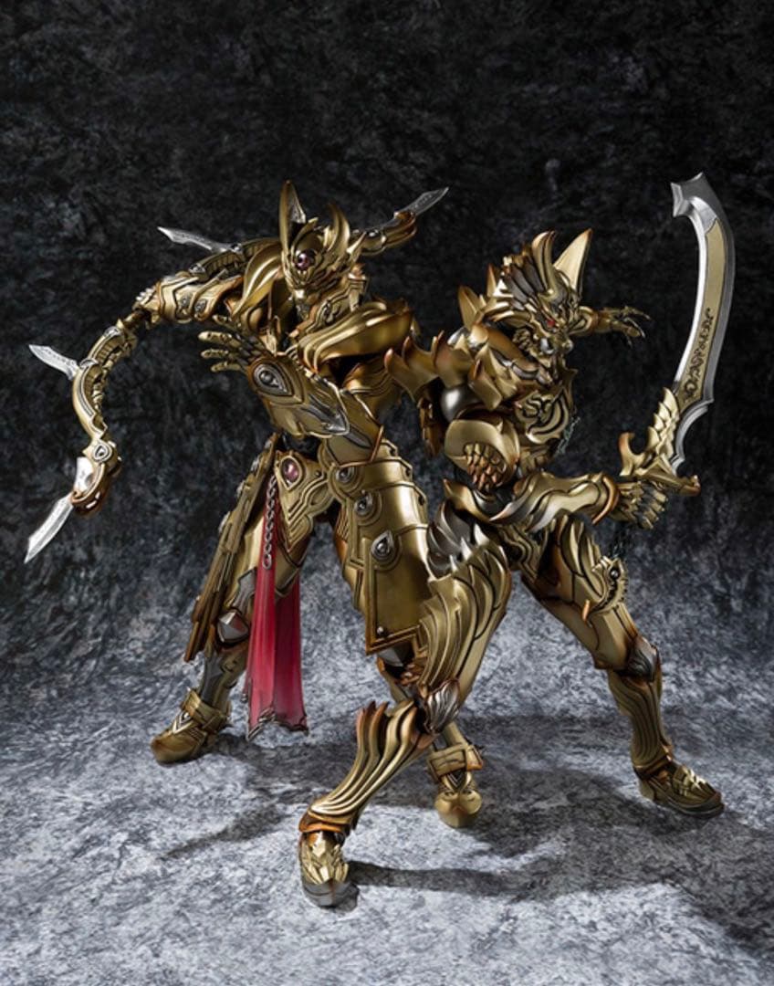 魔戒可動 炎刃騎士ゼン＆天弓騎士ガイ 金色（こんじき）Ver.セット