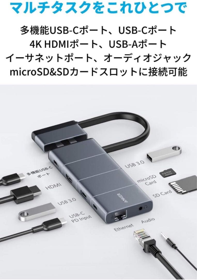 Anker USBハブ6P 4K HDMI⭐️新品⭐️MacBookPro/Air