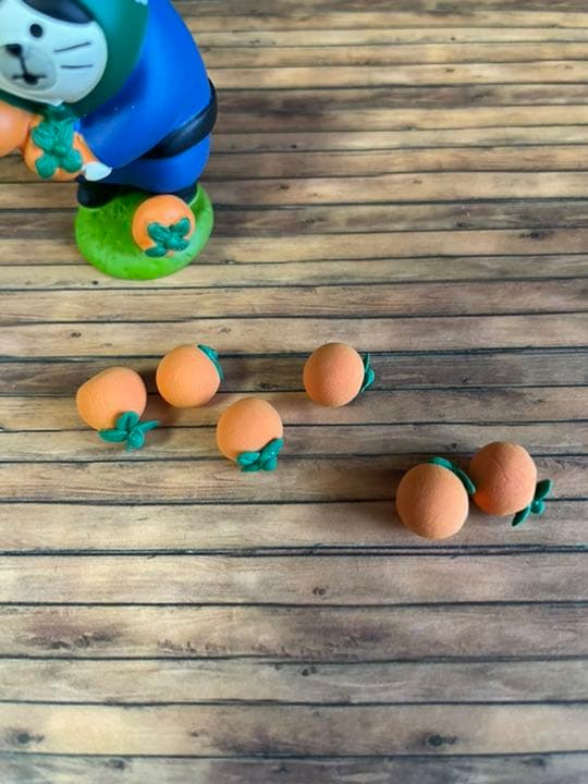 終了　デコレ コンコンブルなどに　ハンドメイド　柿6個