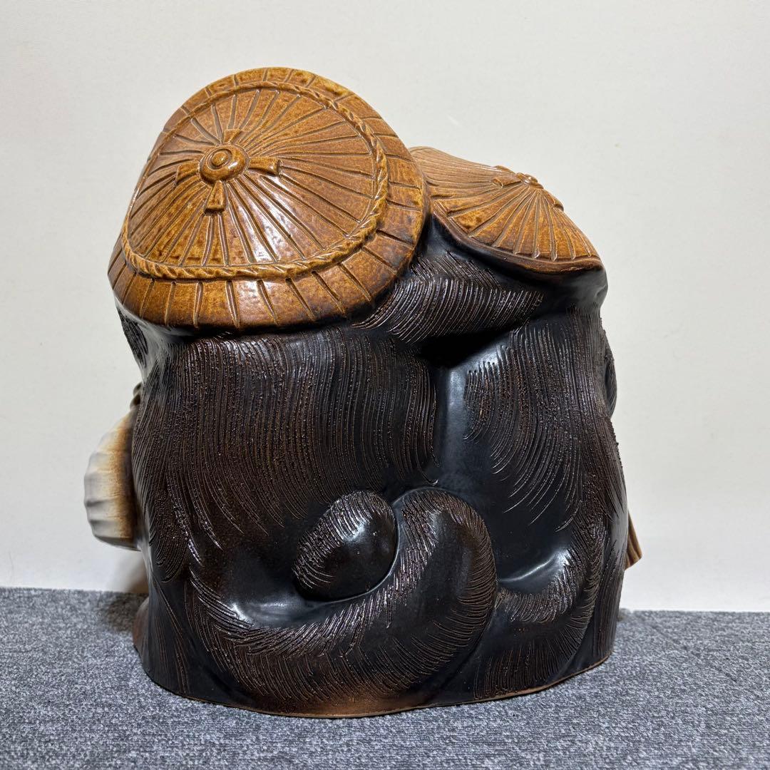 信楽焼 家族仲良しタヌキ /陶器 縁起物 たぬき 置物