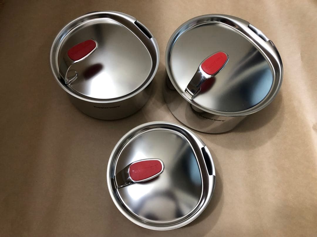 未使用　Tupperware タッパーウェア　コンパクトクックウェア 鍋セット