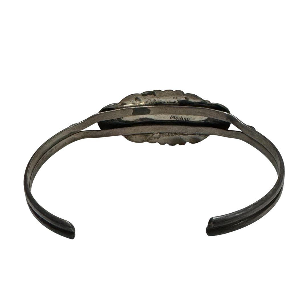 ビンテージ　ズニ族　インディアンジュエリー　スターリングシルバー　バングル