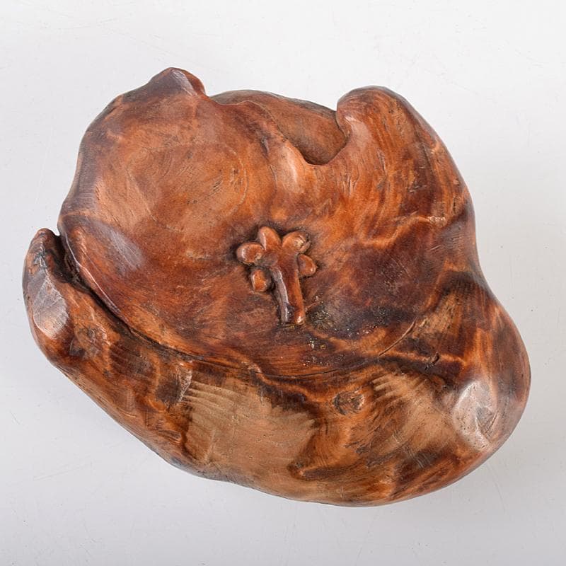 中国　唐木天然木瘤木　紙鎮　置物　V　R5131