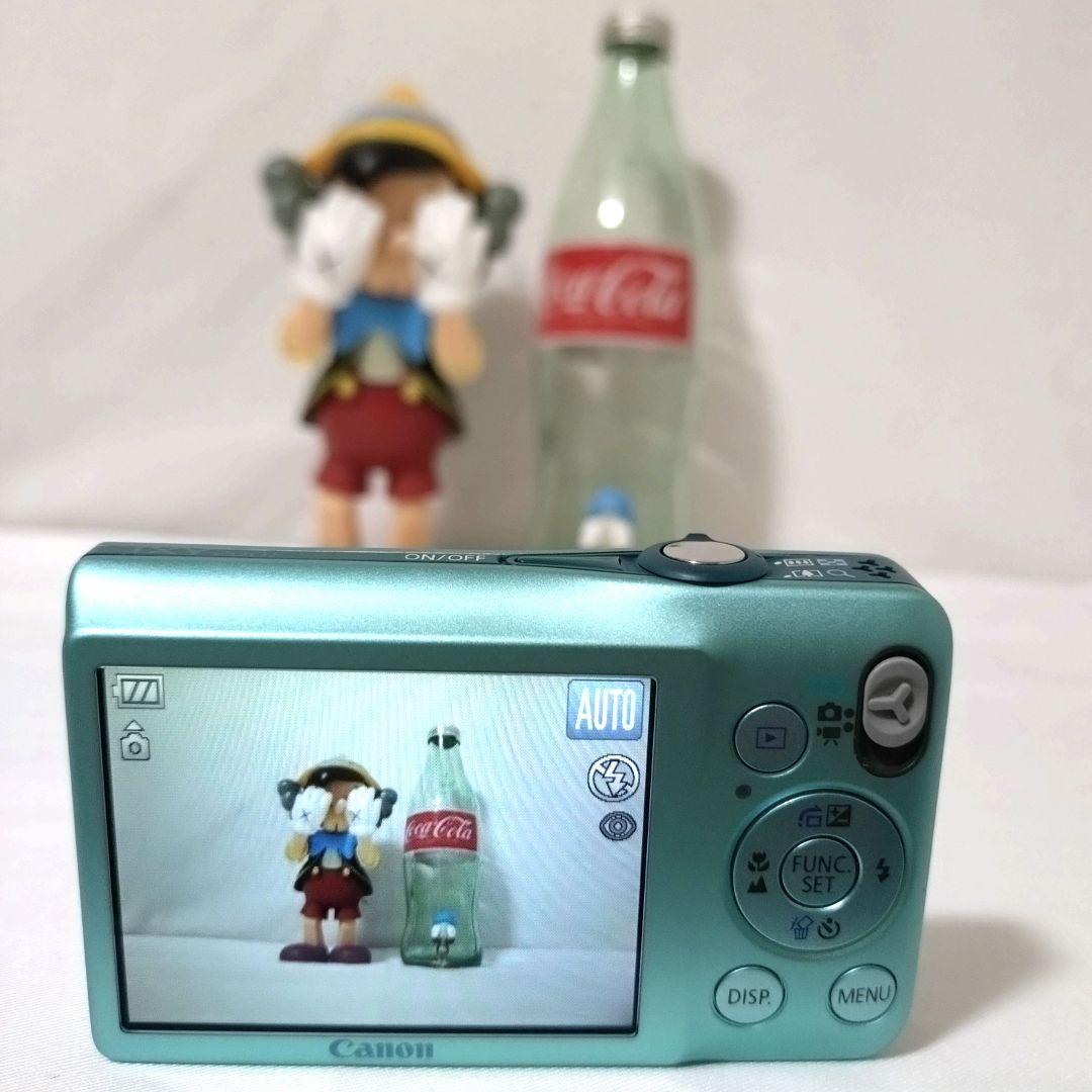 美品　Canon　IXY 200F　グリーン　デジカメ　オールドコンデジ
