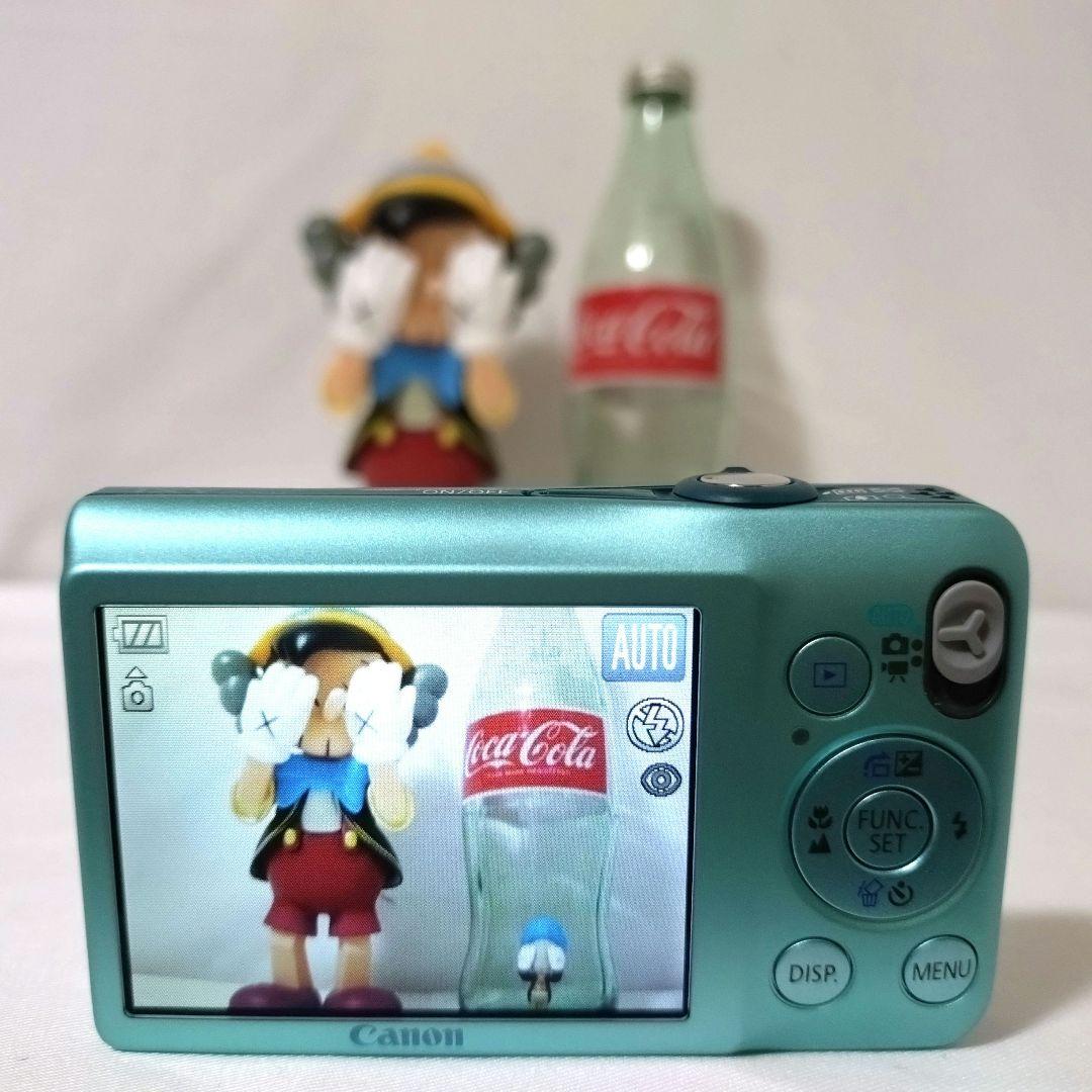 美品　Canon　IXY 200F　グリーン　デジカメ　オールドコンデジ