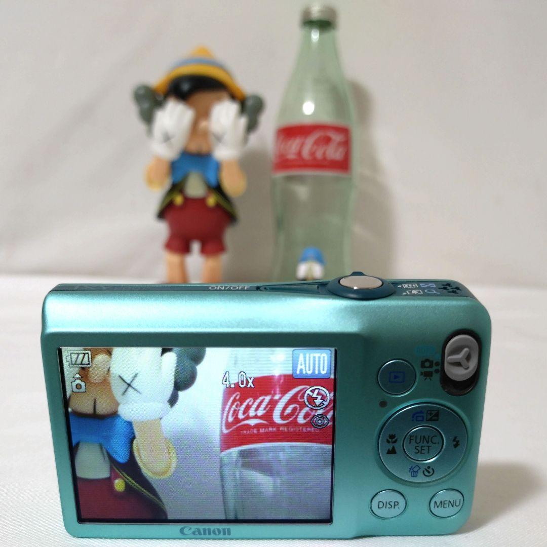 美品　Canon　IXY 200F　グリーン　デジカメ　オールドコンデジ