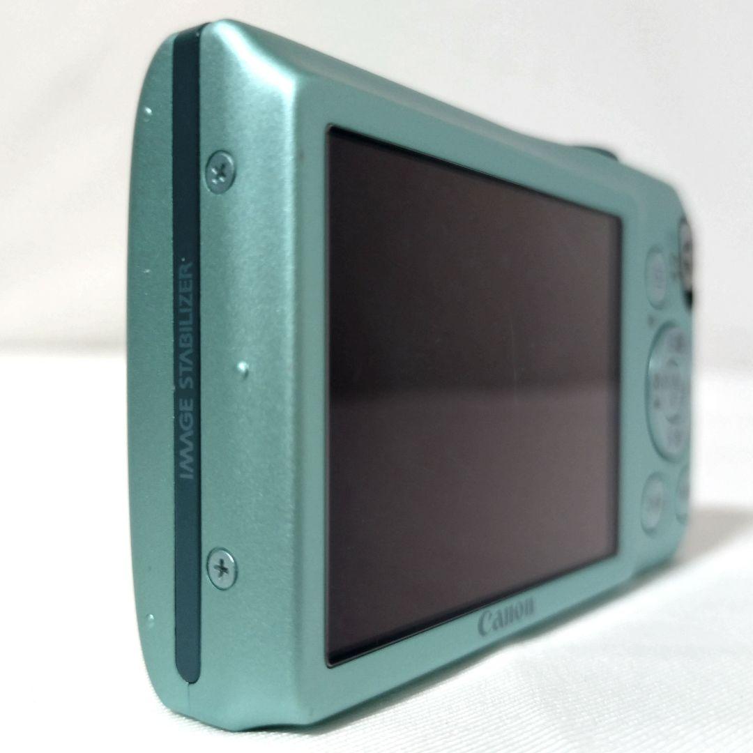 美品　Canon　IXY 200F　グリーン　デジカメ　オールドコンデジ