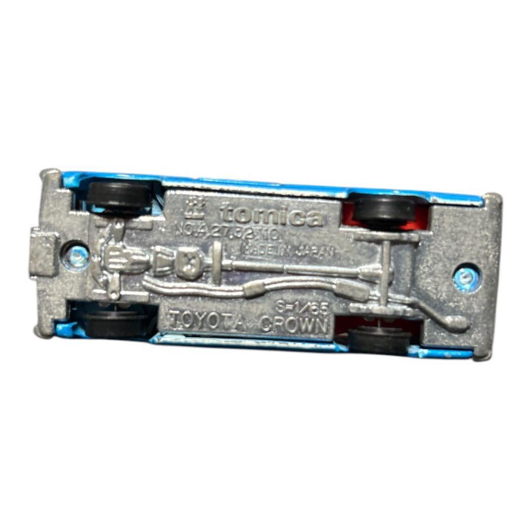 トミー トミカ黒箱日本製 トヨタ クラウンタクシー　白青 安全灯タクシー 110