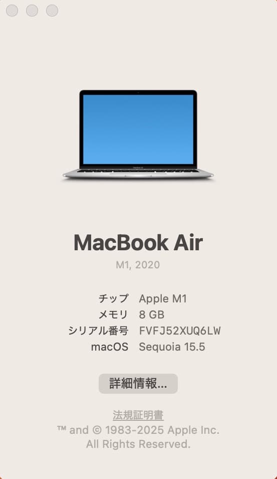Apple Mac book M1 Air 2020 256GB 本体箱付