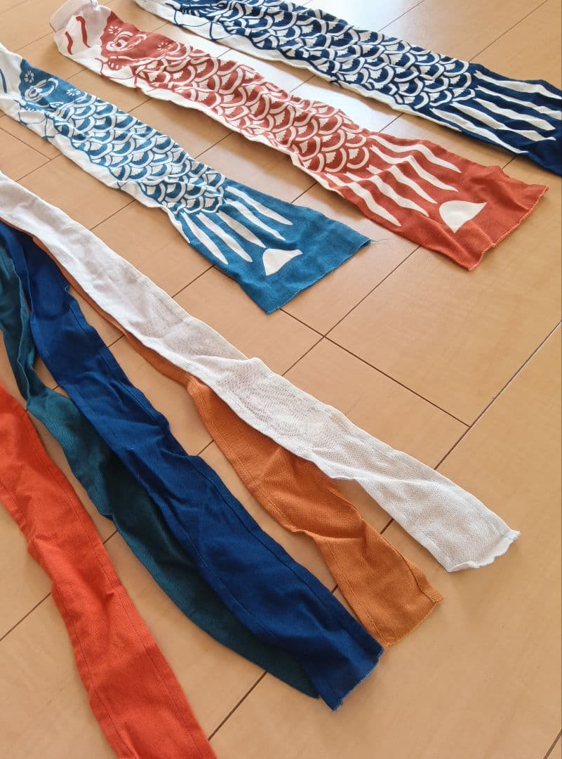 クラフト工房La Mano 藍と草木の型染鯉のぼり ５点セット