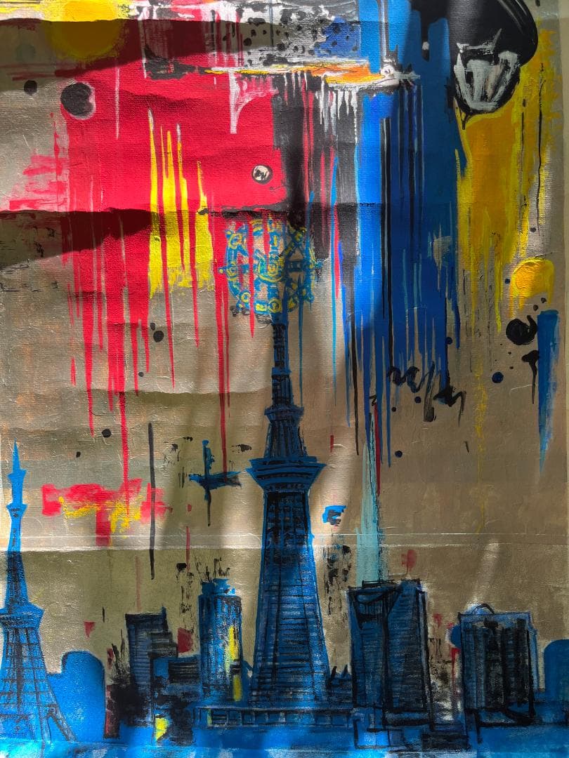 あ*読様 カラフルな仏像の掛軸