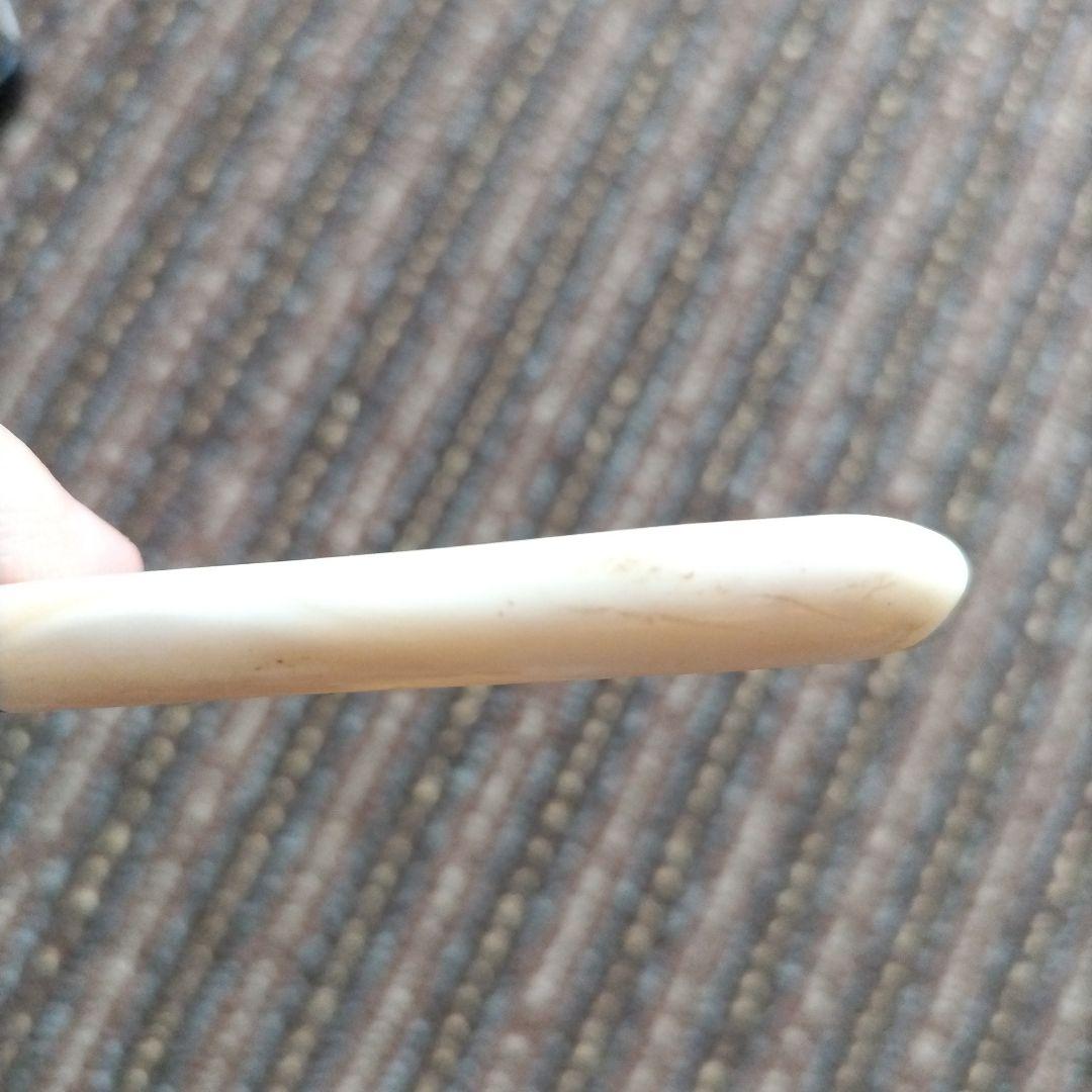 イギリス　シルバープレート／銀メッキ　マザーオブパール　ブレッドフォークb