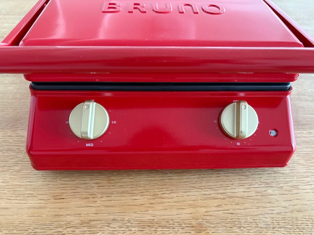 【新品未使用】BRUNO グリルサンドメーカー ダブル　レッド