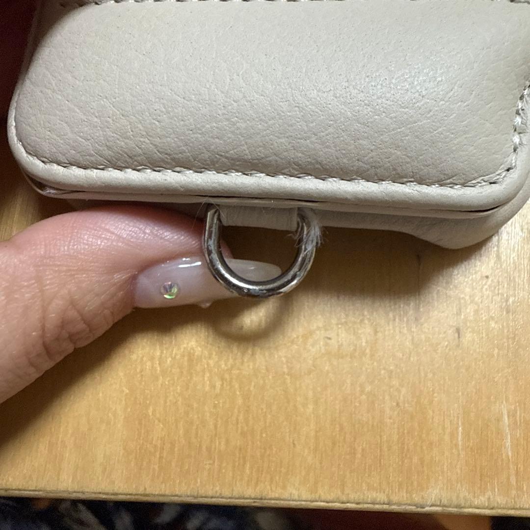 DEMIU ベージュ iPhone用ケース ストラップ付き