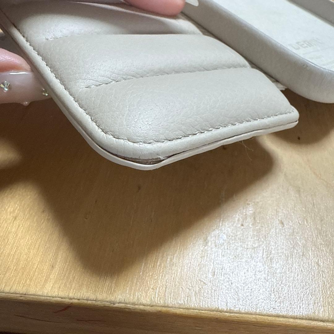 DEMIU ベージュ iPhone用ケース ストラップ付き