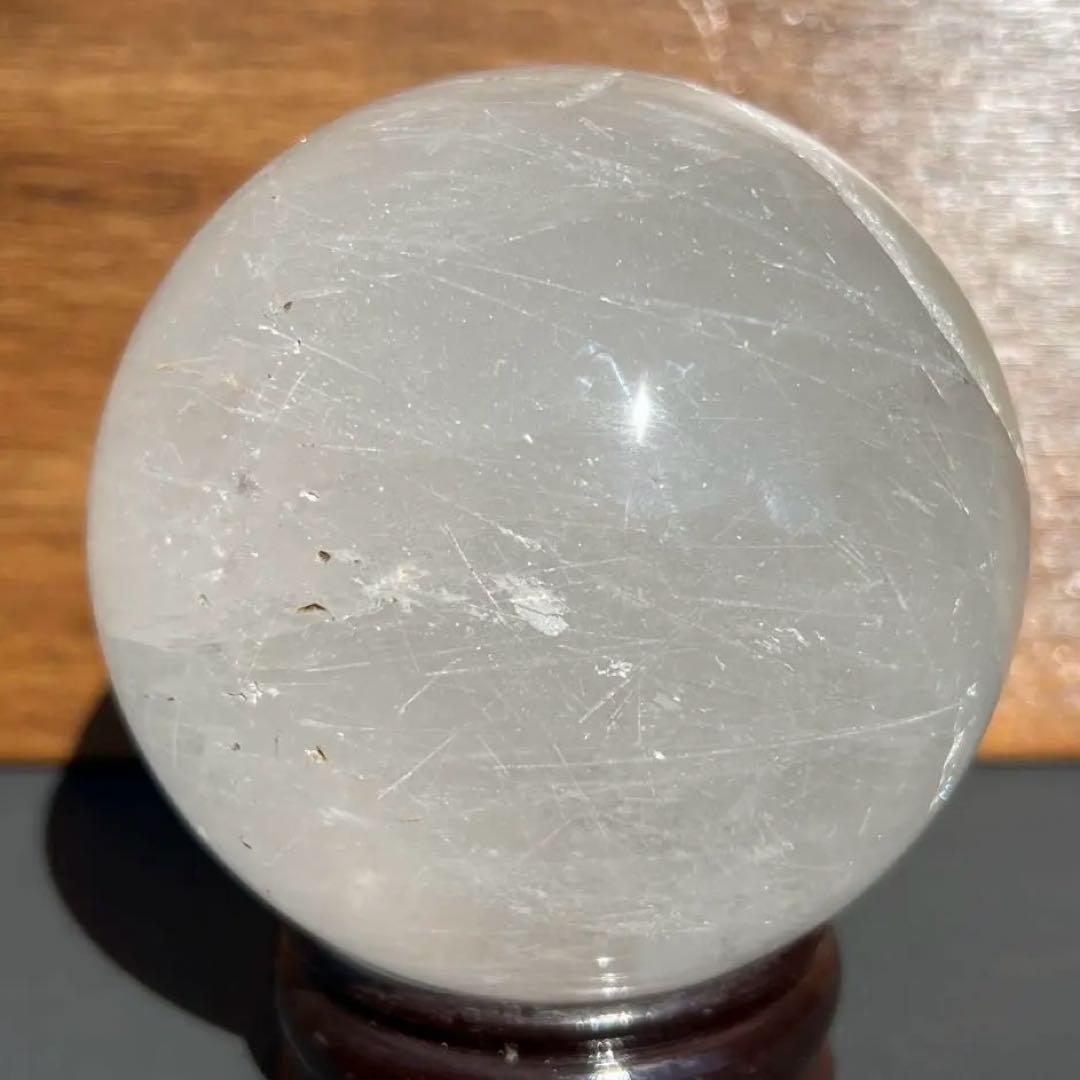 ✳️専用‼️特大 存在際立つ極上丸玉✨虹入り 水晶 丸玉 ルチル 角閃石 天然石
